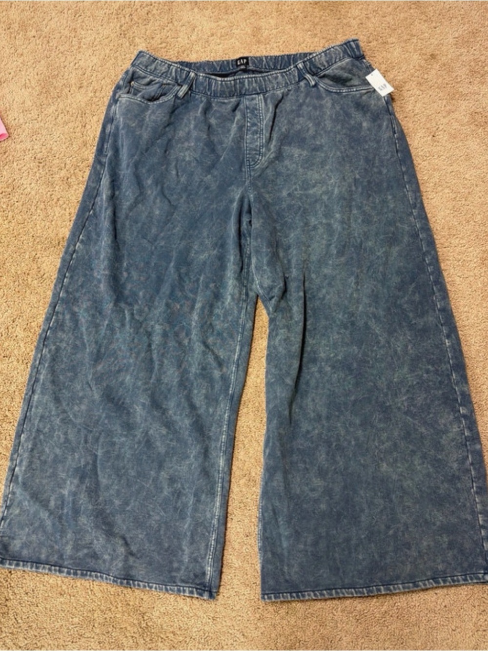 GAP Wide Leg Washed Blue denim sweat material 3XL